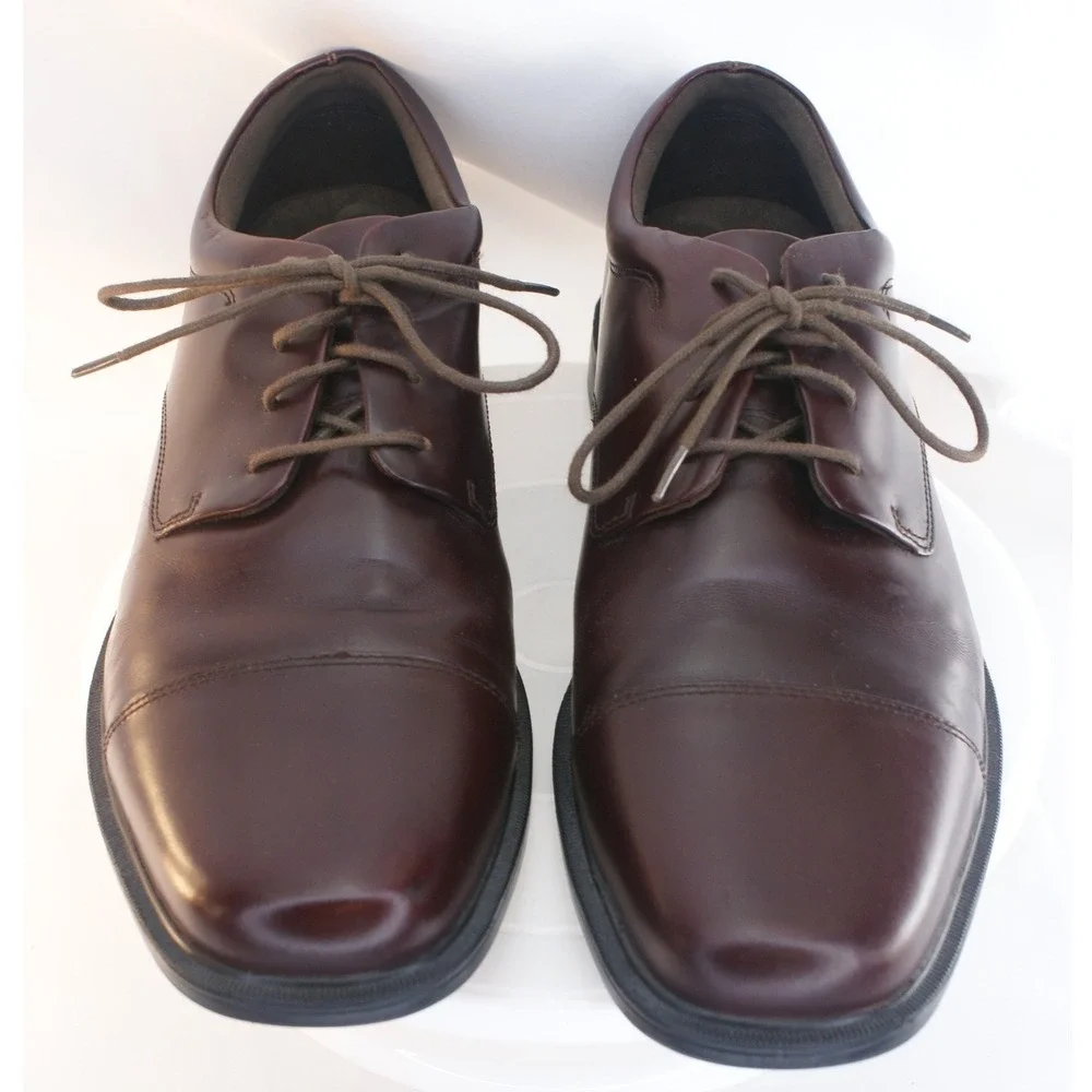 Rockport Waterproof Mens Cap Toe Oxford Shoes Dark Brown Leather APM1177N 12M
